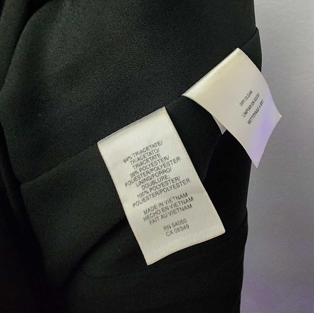 Jones New York Black V Neck Dress Size 6 - Picture 2 of 7